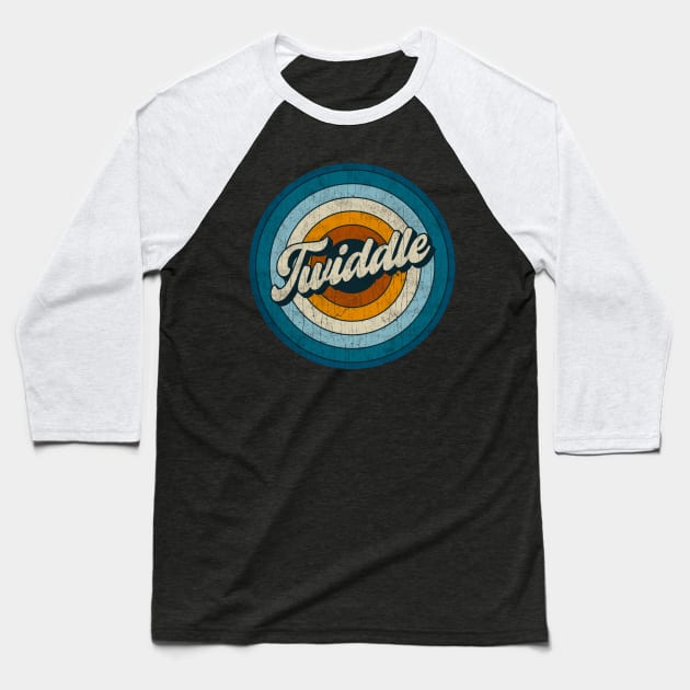 Twiddle - Retro Circle Vintage Baseball T-Shirt by Skeletownn